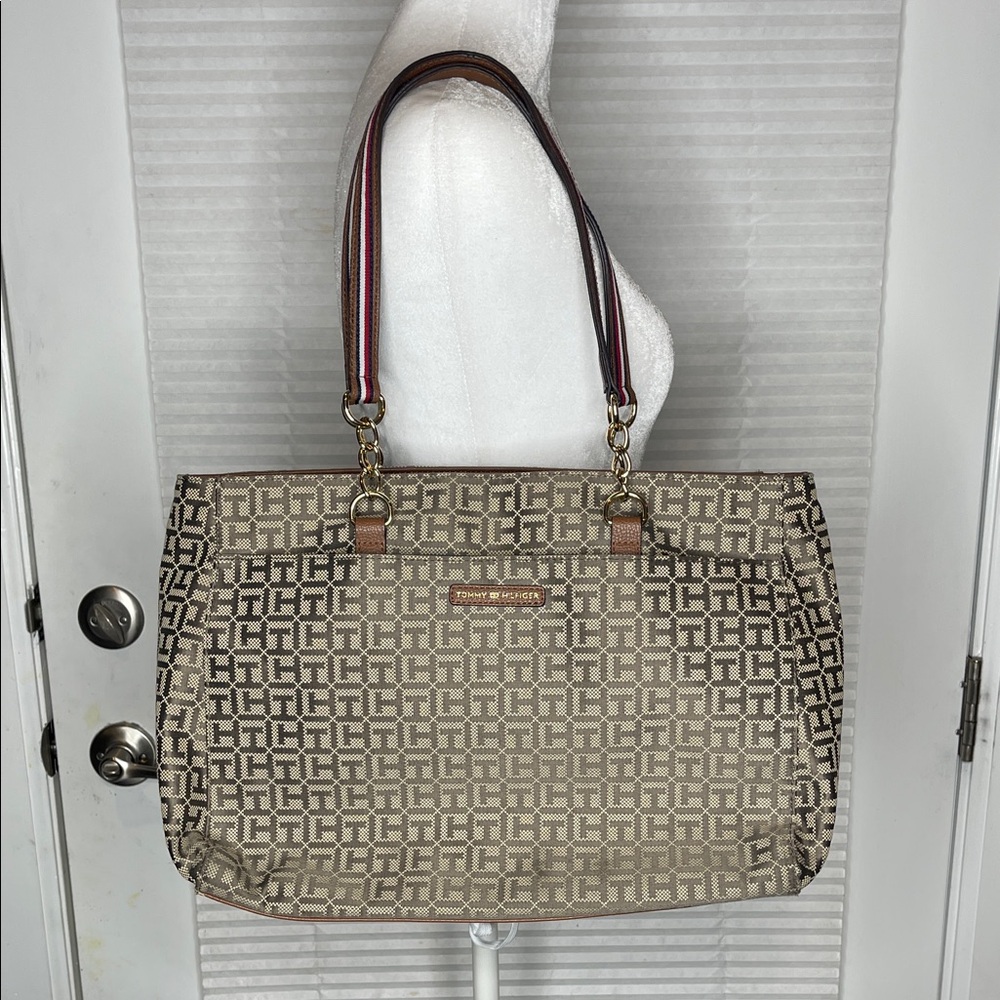 Tommy Hilfiger Monogram Tote Bag 18”W x 10.5” H